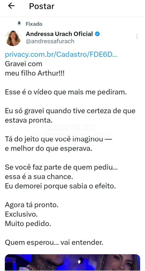 Andressa Urach: com close na bunda durinha