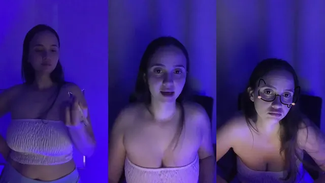 Flagra de Belinhaiza de biquíni fio-dental na piscina
