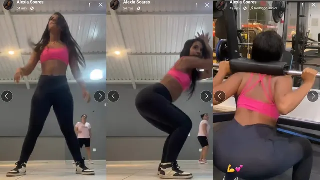 ALEXIA SOARES irresistível, provocando de quatro no chão