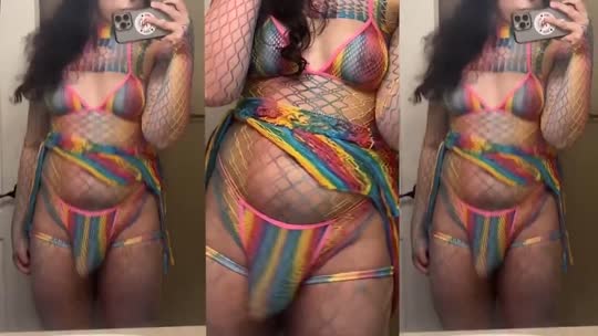Trans Rayray Sugarbutt Envolvente rebolando gostoso