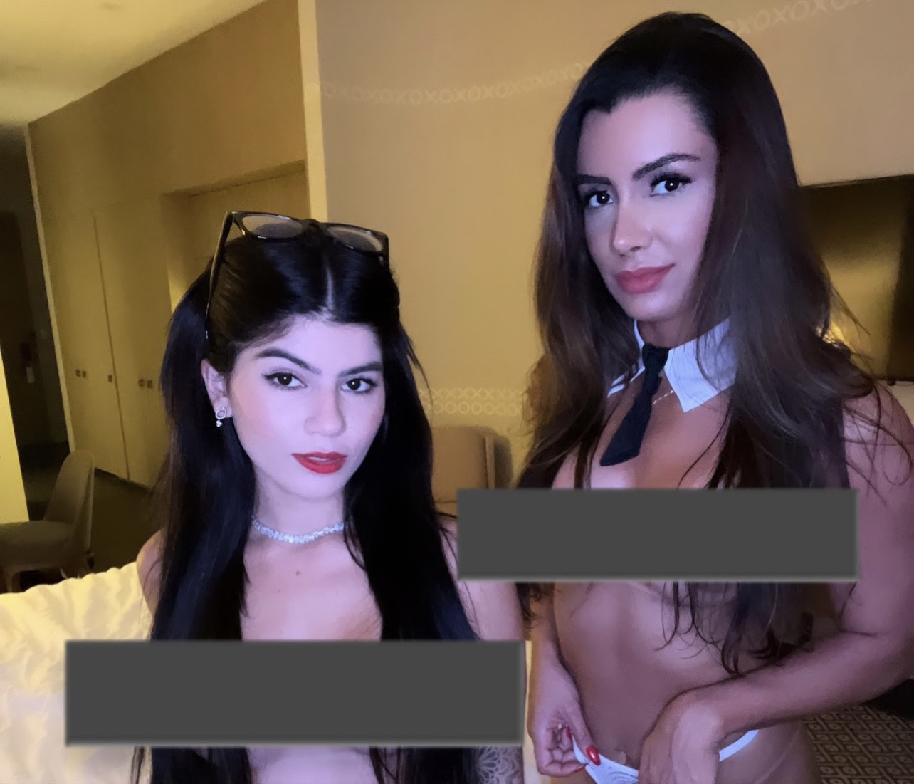 Thaissa Fit atrevida, de meia-calça rasgada