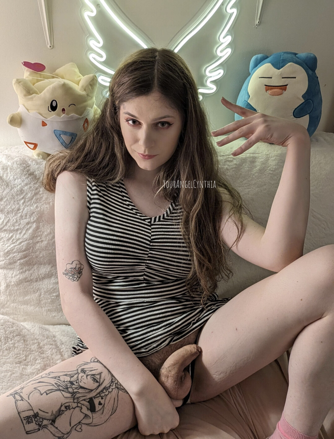 Cena exclusiva de de salto alto e mais nada — travesti Trans yourangelcynthia