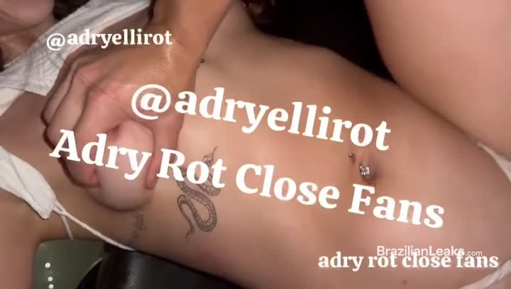 Provocative Adrielly Rot Lying Down, Unbuttoning Her Robe