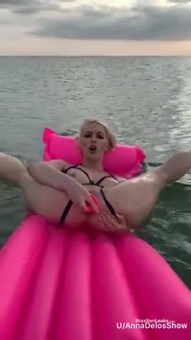 In a String Bikini at the Pool — AnnaDelos Uncensored Brazilian Leak