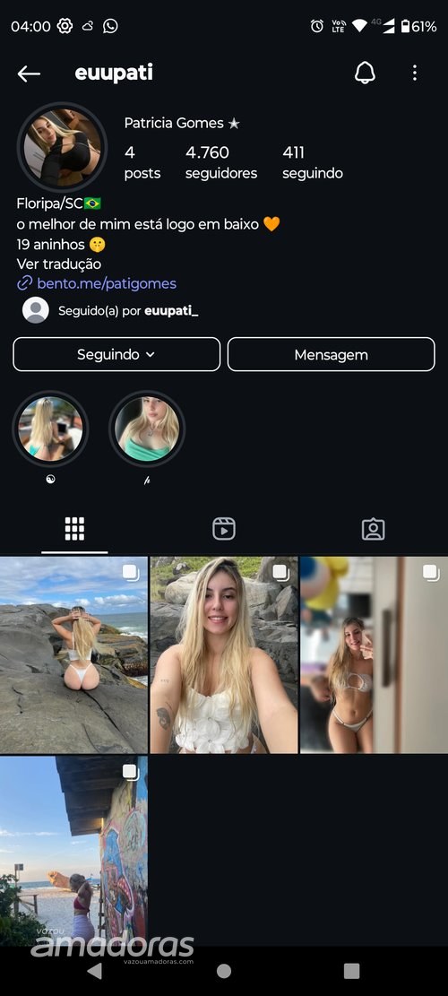 Vídeo caseiro +18: Patrícia Gomes | euupati rebolando sem parar, sem calcinha